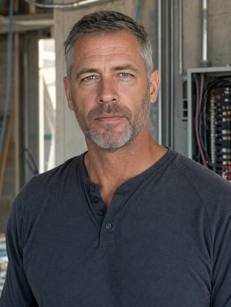 Dale Wooten, the 22-year commercial electrician who founded Wooten, on a job site